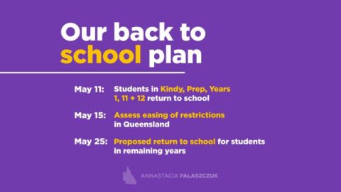Back to school plan for Queensland students