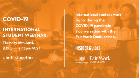 International Student Webinar with the Fair Work Ombudsman