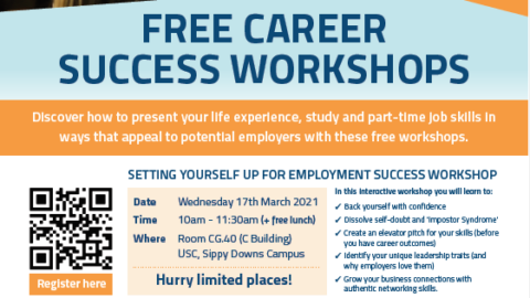 Register now for free Career Success Workshops