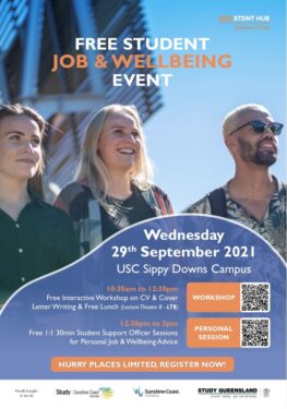 Register now for free Student Job & Wellbeing event